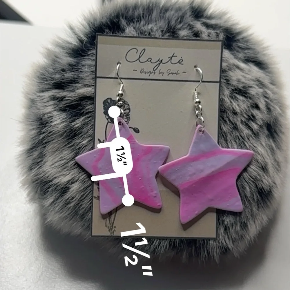 Polymer clay earrings ⭐️
